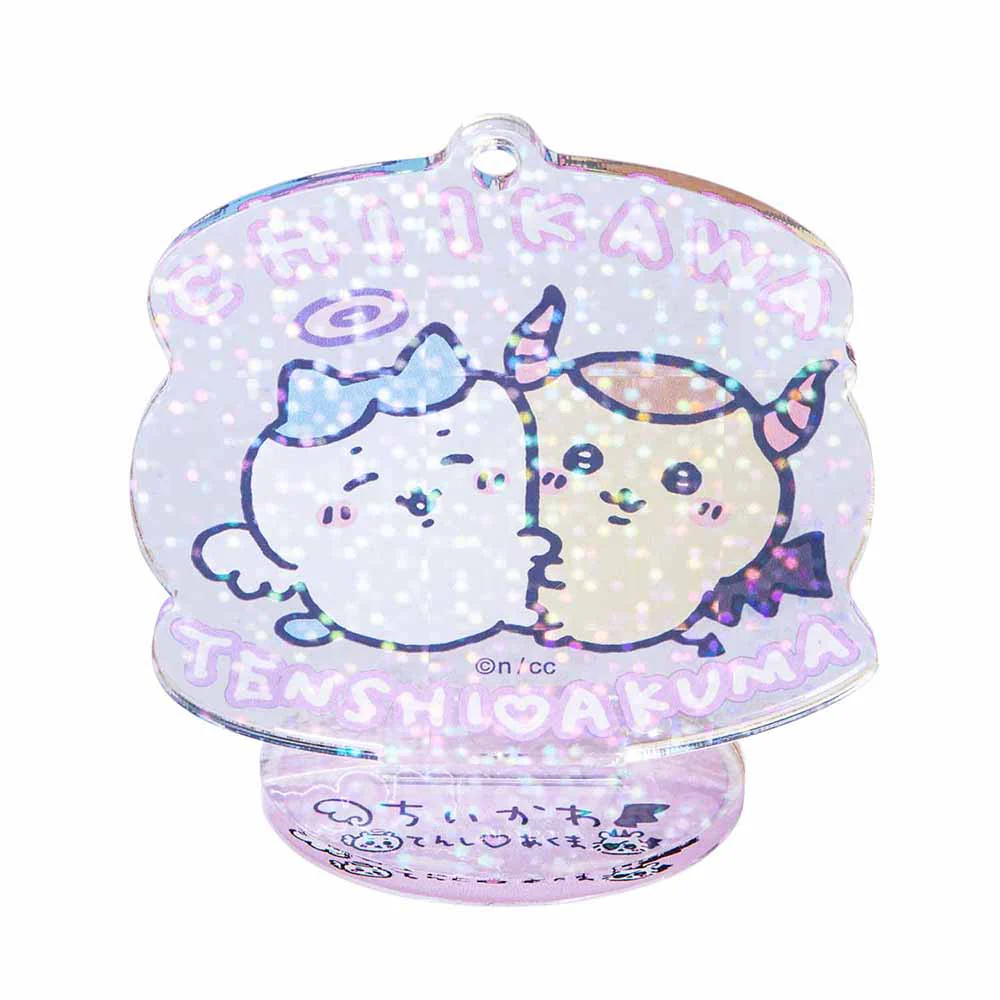 ちいかわ てんし♡あくま アクスタにもなるホログラムアクリルキーホルダー(ハチワレとくりまんじゅう) - Image 4