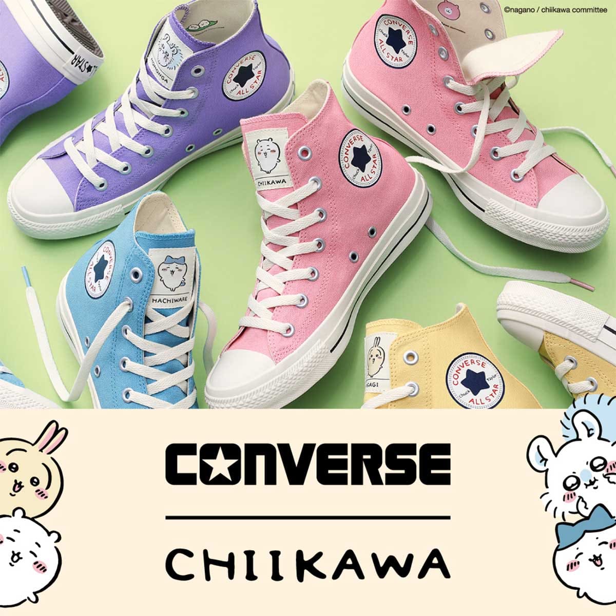 ちいかわ CONVERSE×ちいかわ ALL STAR MC OX / HACHIWARE【他の商品と同時購入不可】 - Image 2