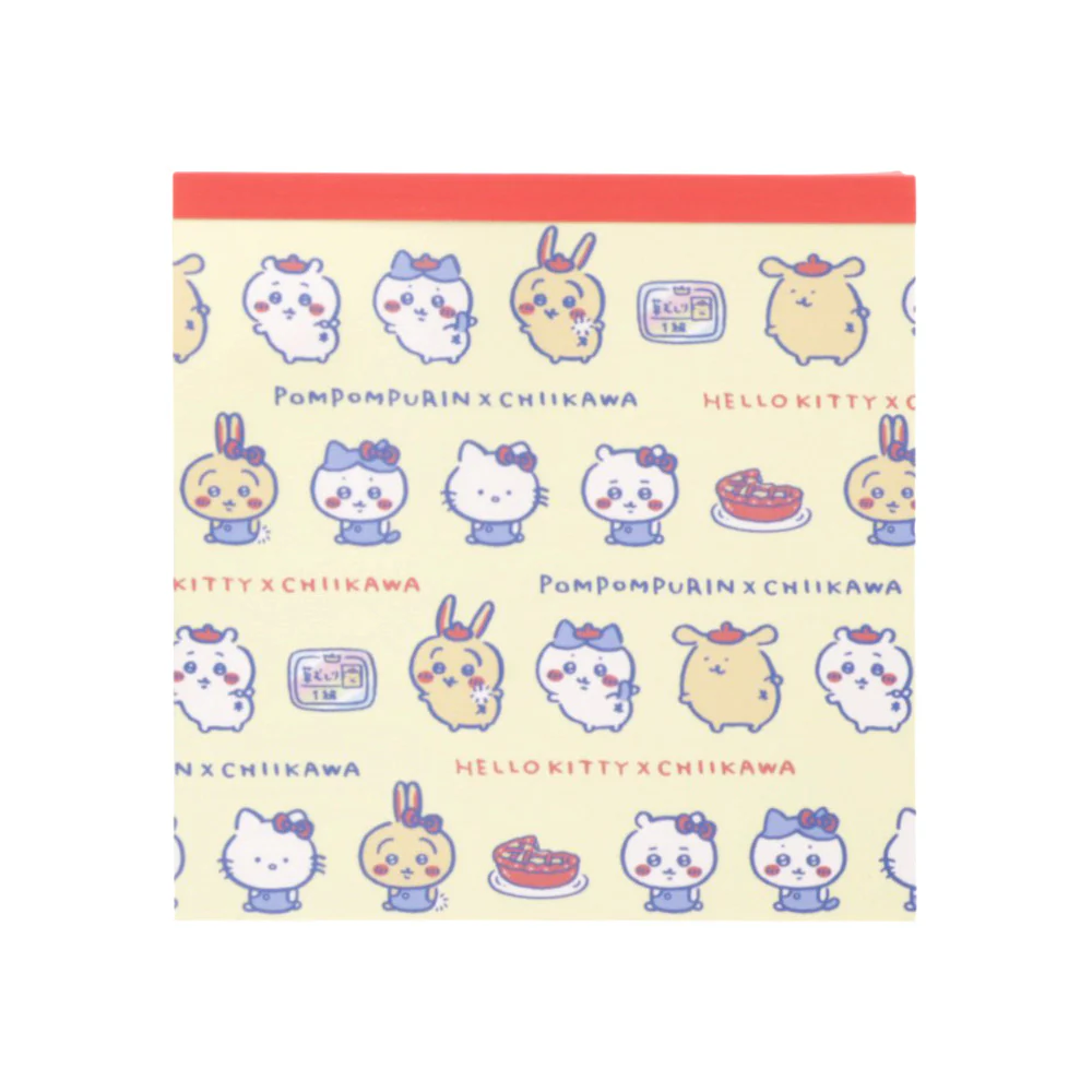 ちいかわ×サンリオキャラクターズ スクエアメモ(クリーム)