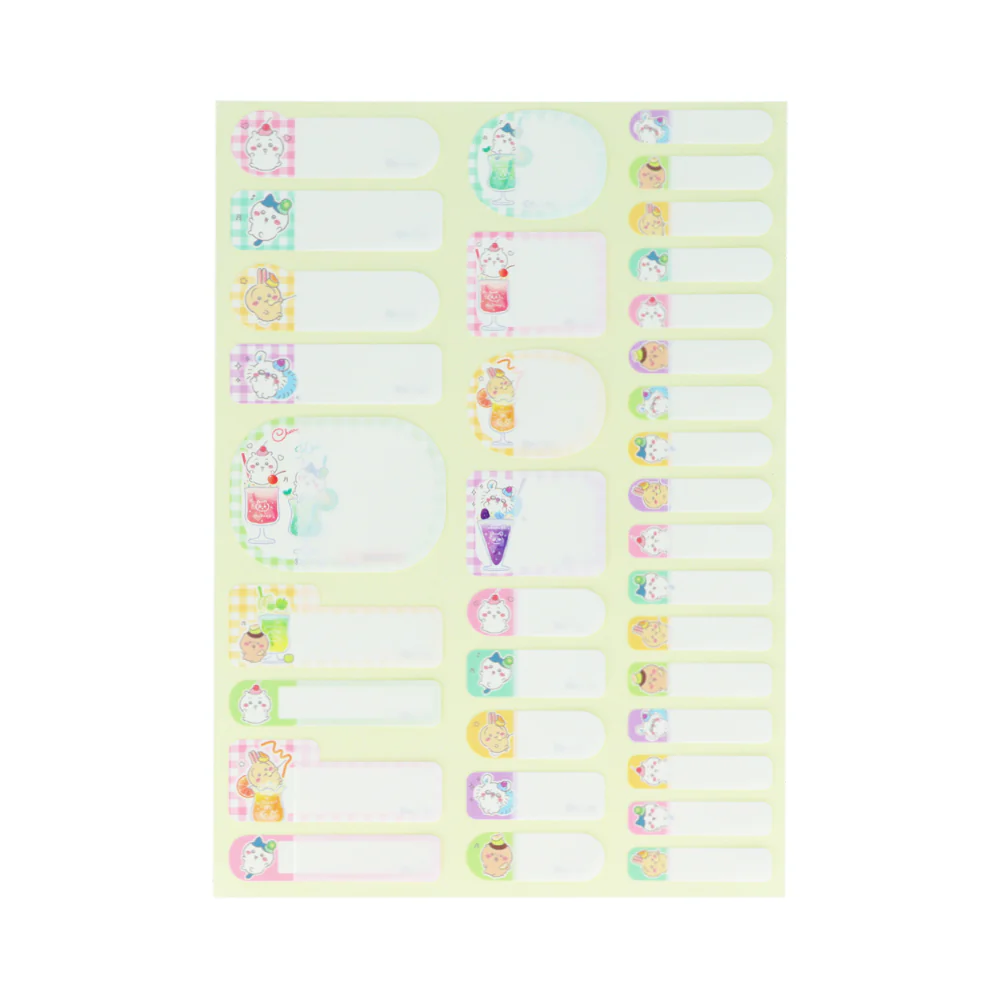 ちいかわ 名前シール(カラフルドリンク) - Image 2