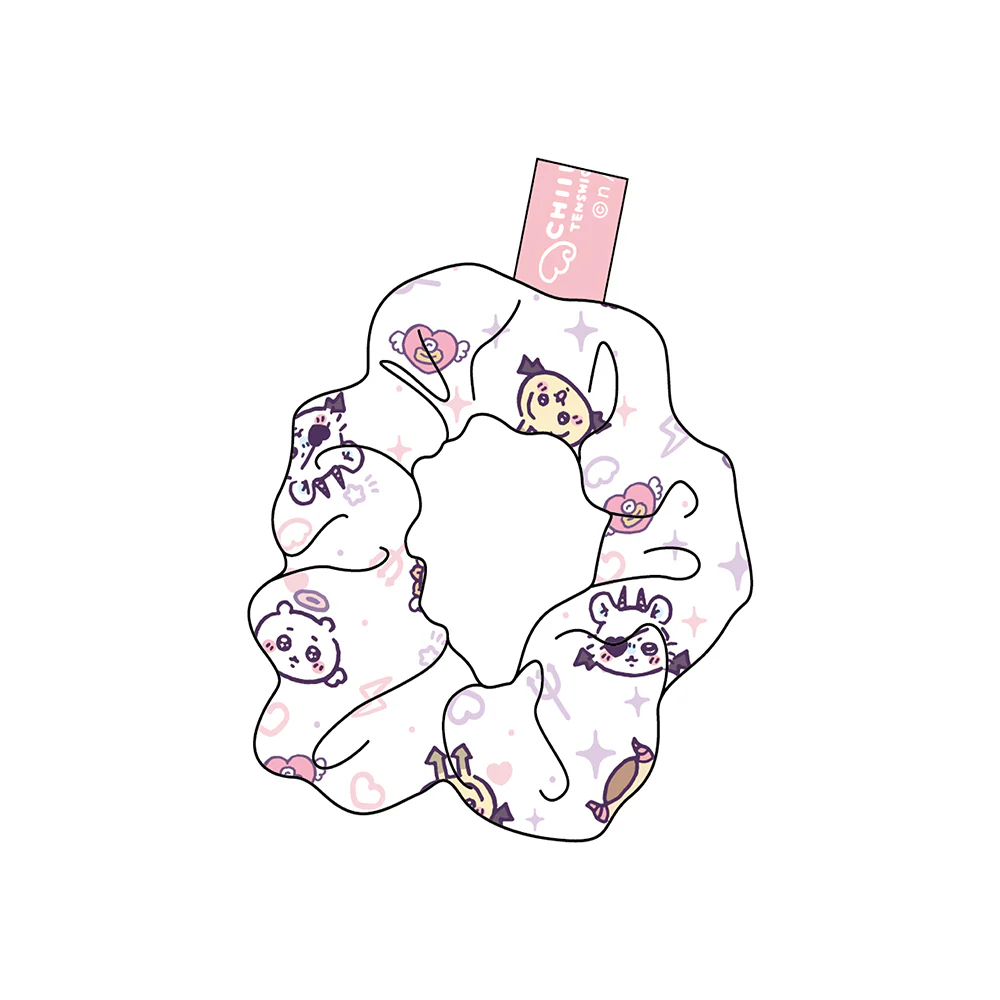 ちいかわ てんし♡あくま シュシュ＆スカーフ WH - Image 2