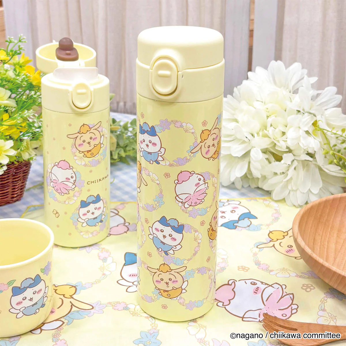 ちいかわ ワンタッチステンレスボトル 500ml(フェアリーフラワー) - Image 2